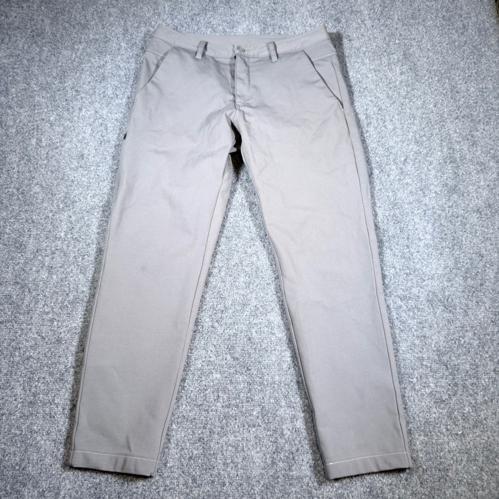 BYLT Basics Everyday Pant 2.0 Pants Mens M 32x27 Gray Tapered Athletic Fit